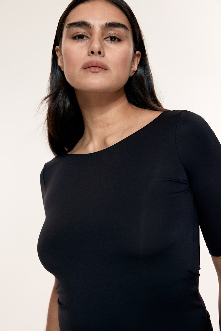 H&M Shirt mit Ballerina-Ausschnitt Jubiläumsangebot