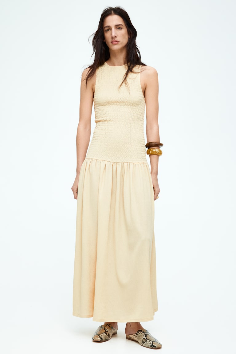H&M Gesmoktes Jerseykleid Letzte 2 Tage
