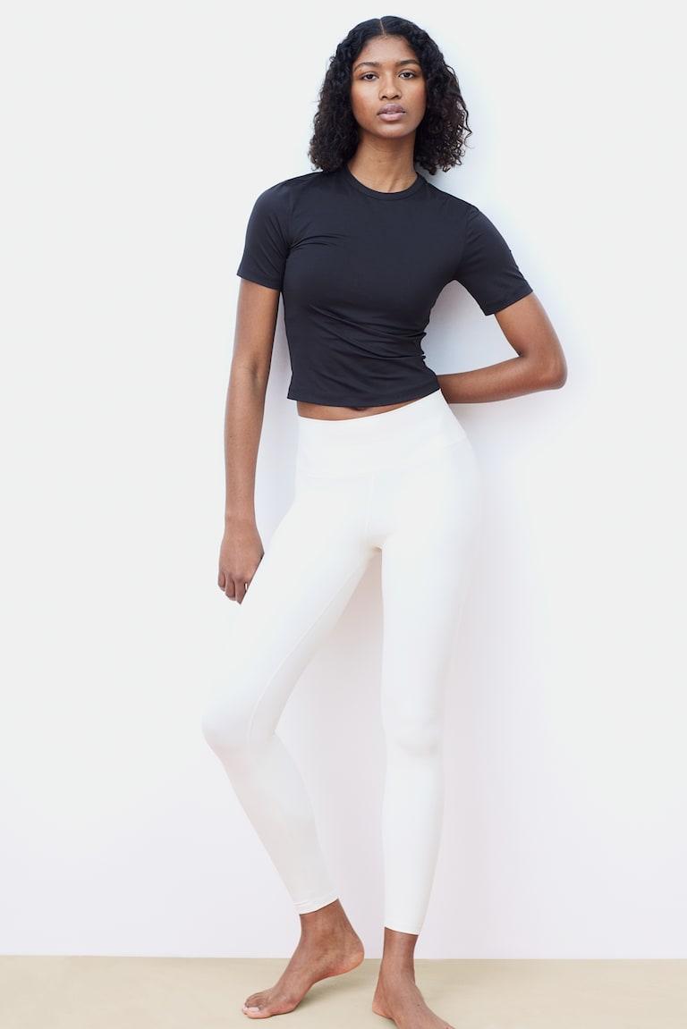 H&M Cropped Sportshirt mit DryMove™ Outlet