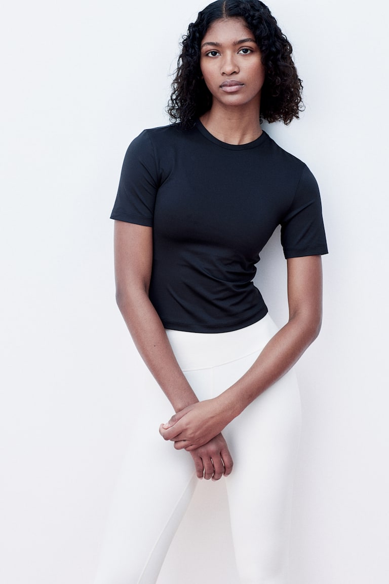 H&M Cropped Sportshirt mit DryMove™ Auslauf