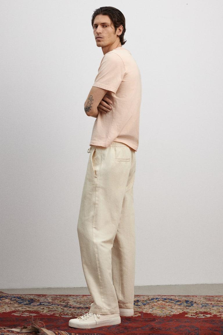 H&M Hose aus Leinen in Relaxed Fit Saisonschlussverkauf
