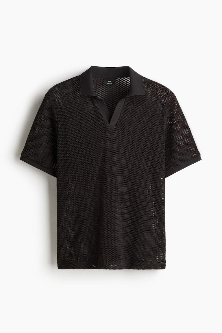 H&M Poloshirt in Ajourstrick Regular Fit Zeitlich begrenztes Angebot