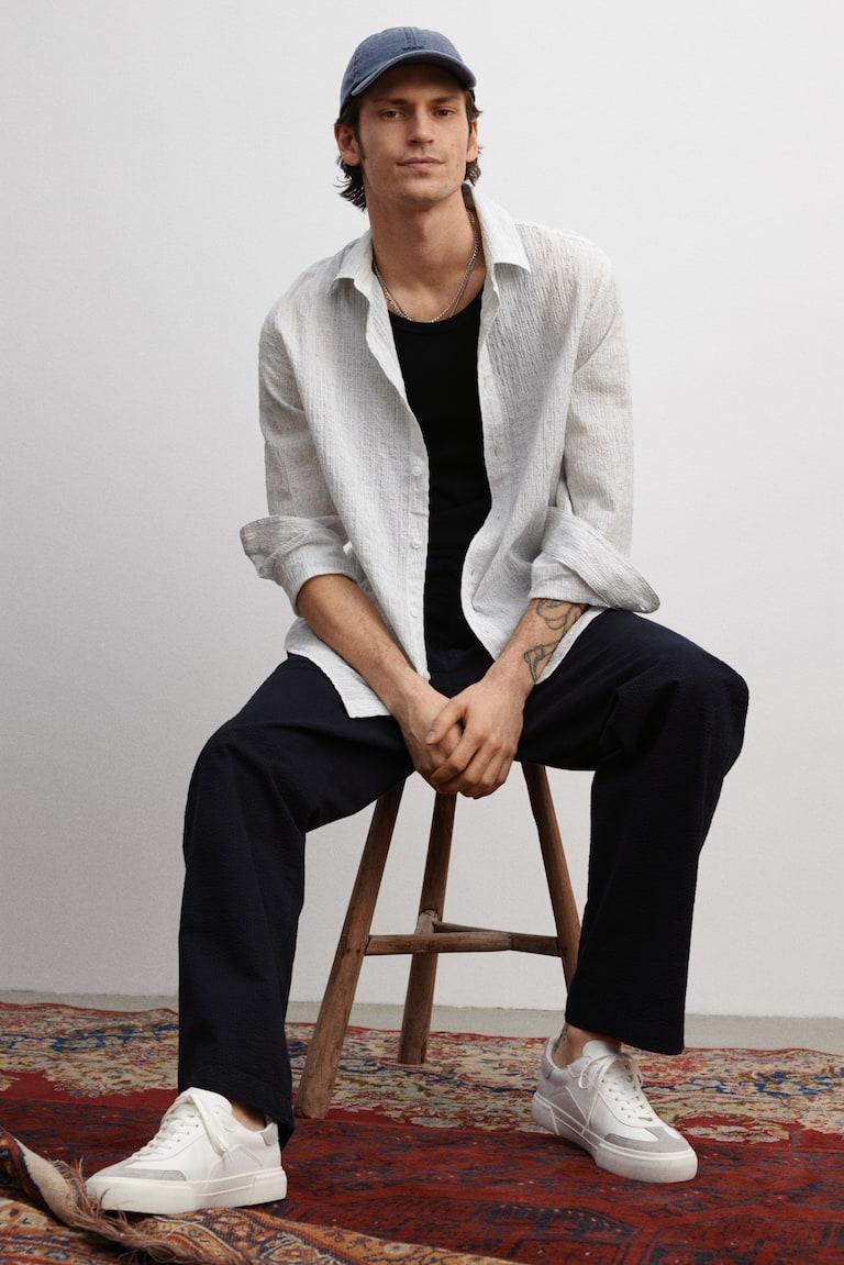 H&M Seersucker-Hose in Relaxed Fit Saisonale Angebote