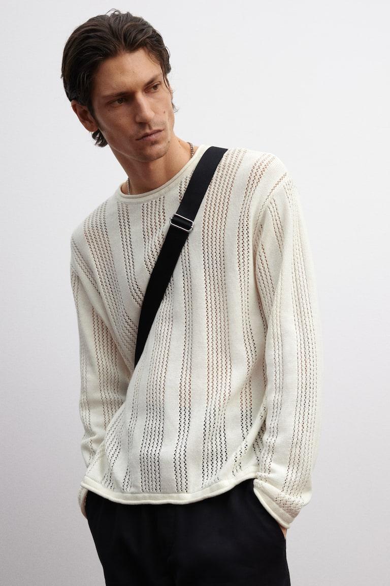 H&M Pullover aus Pointellestrick in Regular Fit Kostenlose Rückgabe
