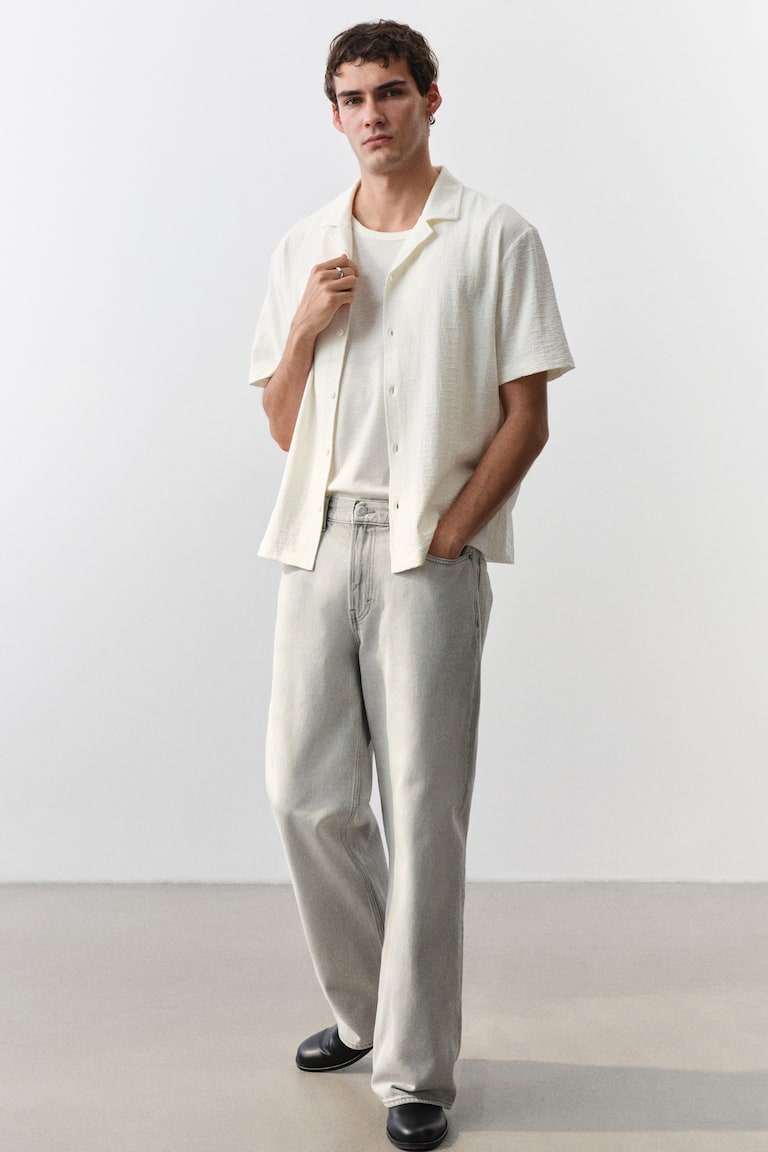 H&M Freizeithemd aus Jersey in Regular Fit Fabrikladen