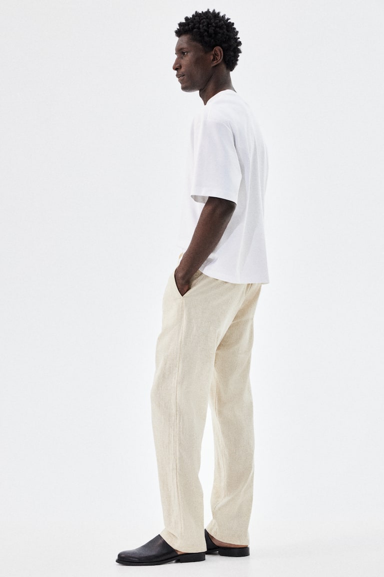 H&M Hose aus Leinenmix in Regular Fit Zeitlich begrenztes Angebot