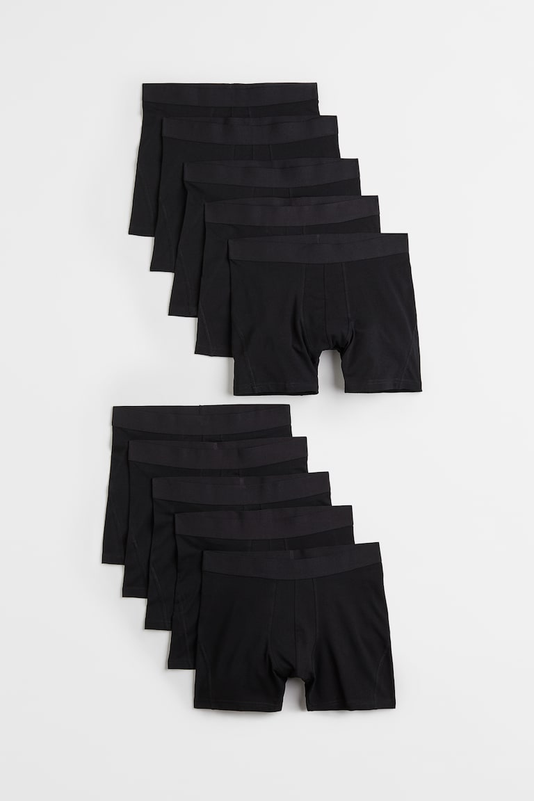 H&M 10er-Pack Halblange Trunks mit Lycra® Bis zu 60% Rabatt