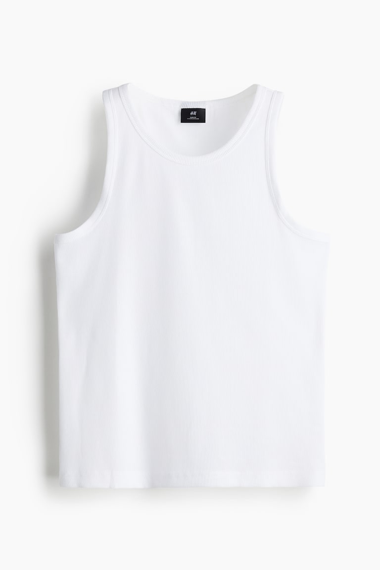 H&M Geripptes Tanktop in Slim Fit Rabatte dieses Monats