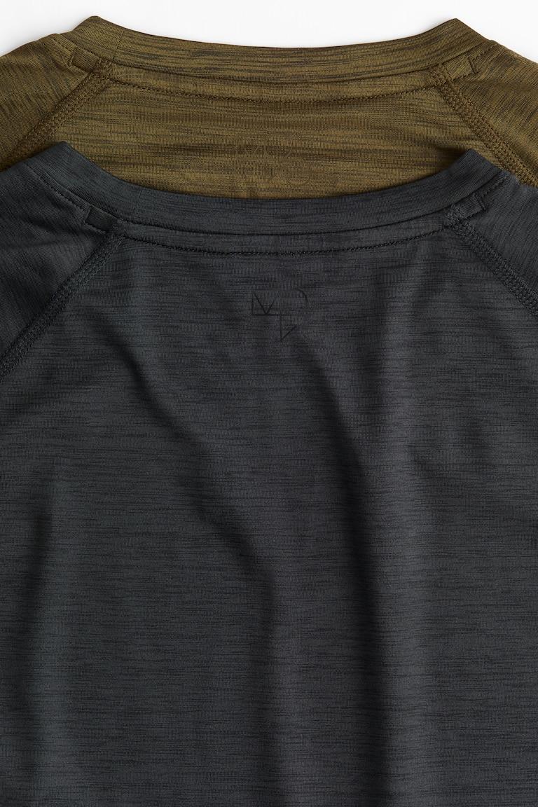 H&M 2er-Pack Sportshirts mit DryMove™ in Muscle Fit Bis zu 50% Rabatt