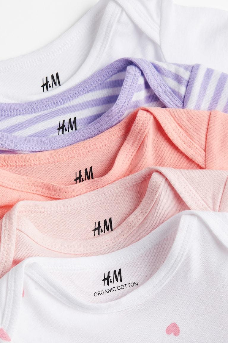 H&M 5er-Pack Baumwollbodys Auslauf