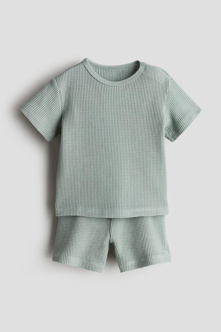 H&M Zweiteiler aus Baumwolle mit Waffelstruktur Hotsell
