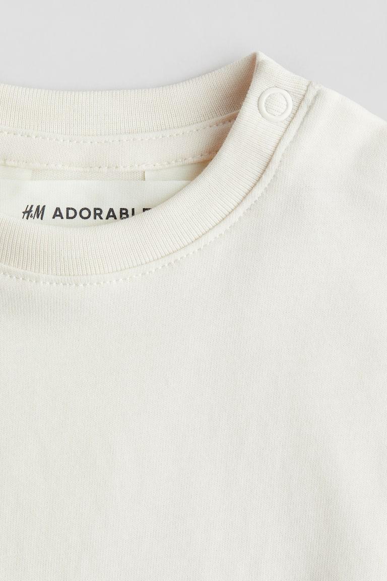 H&M T-Shirt aus Pima-Baumwolle in Loose Fit Großer Ausverkauf