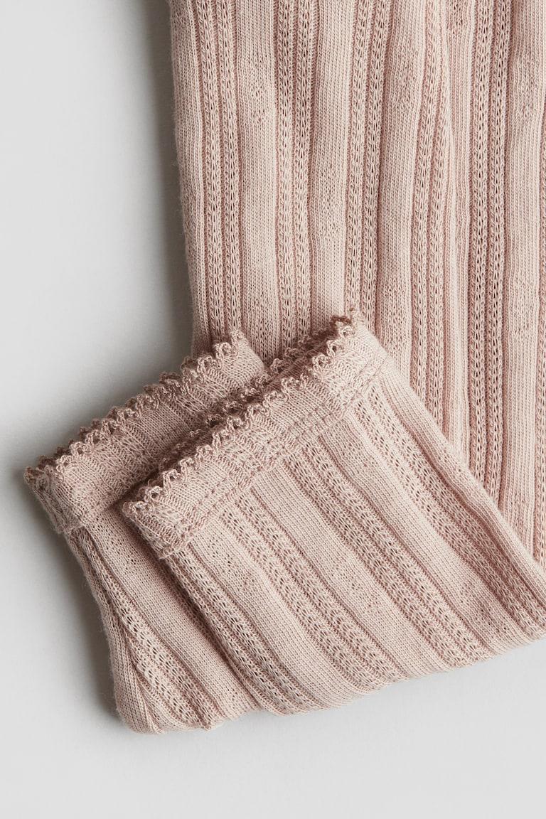 H&M Leggings aus Baumwolljersey mit Pointellemuster Jubiläumsangebot