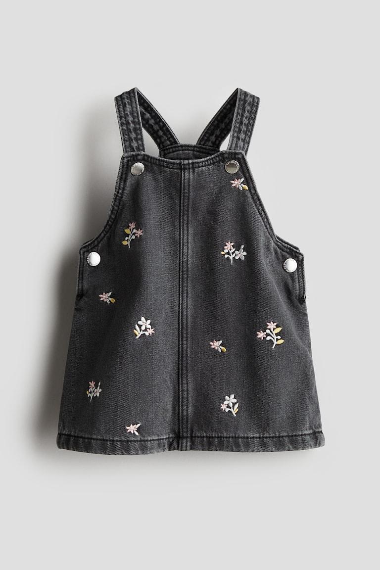H&M Latzkleid aus Denim Bis zu 65% Rabatt