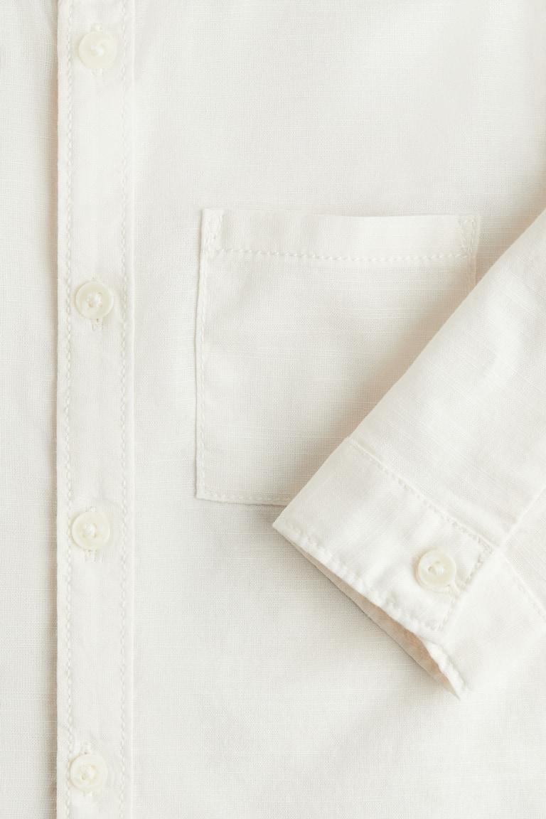 H&M Grandad-Hemd aus Baumwolle Im Verkauf
