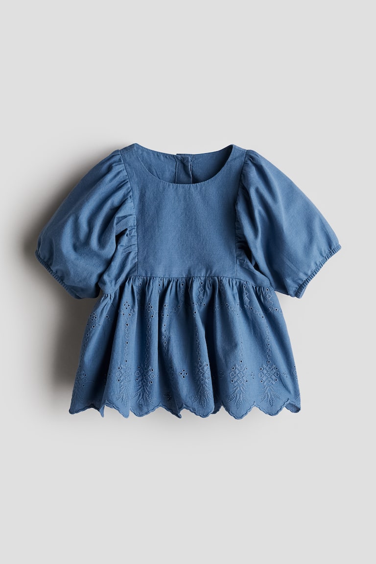 H&M Bluse mit Broderie Anglaise Schlussverkauf