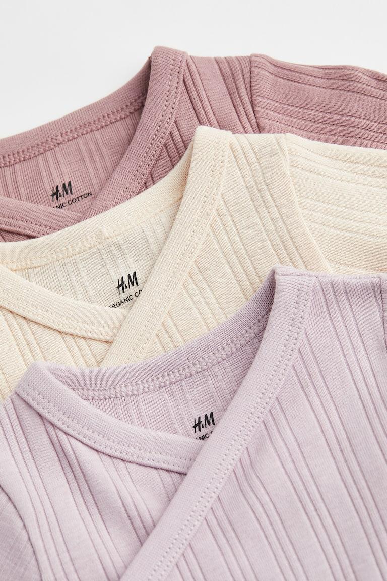 H&M 3er-Pack Gerippte Wickelbodys Kauf eins, bekomm eins gratis