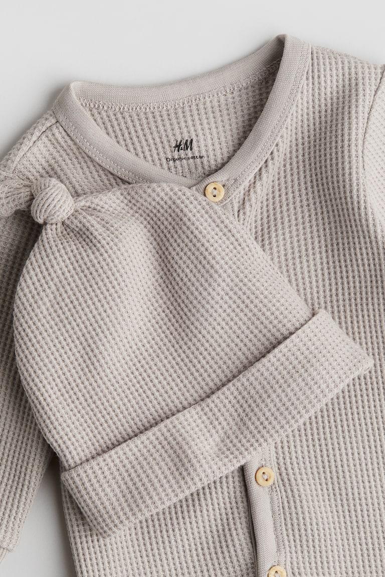H&M Zweiteiler aus Baumwolle mit Waffelstruktur Begrenzte Freigabe