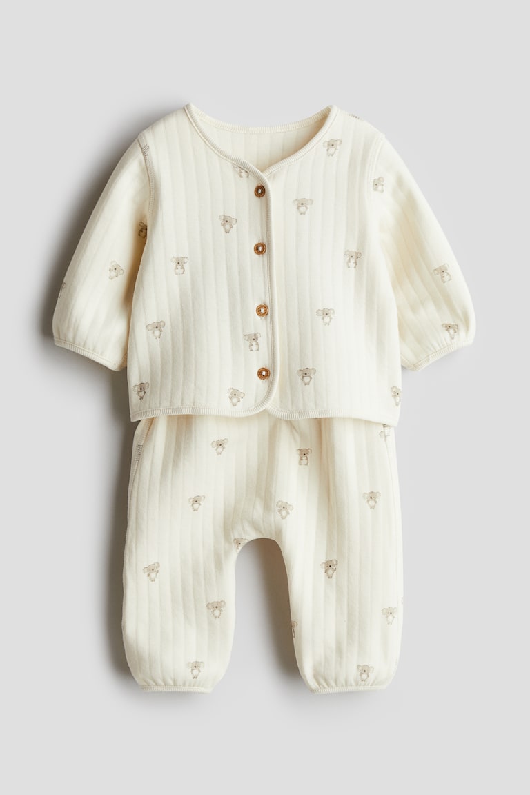 H&M 2-teiliges Set aus gestepptem Jersey Sonderangebot der Fabrik