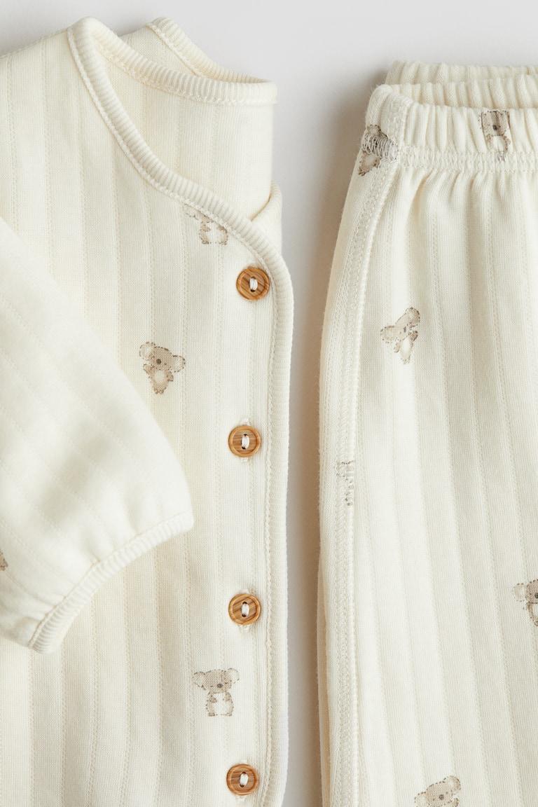 H&M 2-teiliges Set aus gestepptem Jersey Sonderangebot der Fabrik