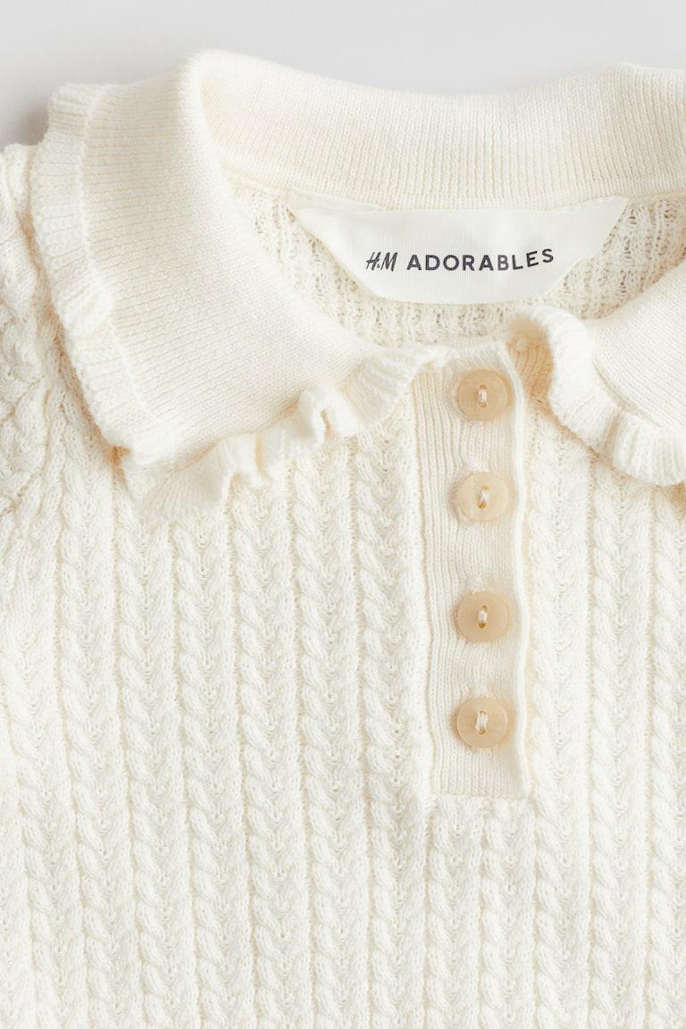 H&M Baumwollshirt aus Zopfstrick Exklusivangebot
