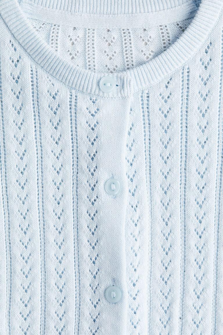 H&M Baumwoll-Cardigan in Pointellestrick Outlet
