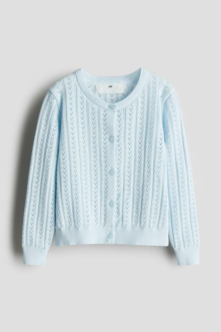 H&M Baumwoll-Cardigan in Pointellestrick Angebote