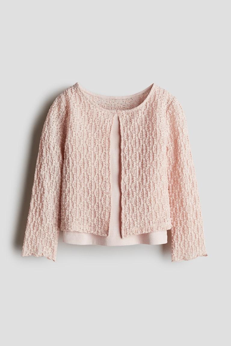 H&M 2-teiliges Set mit Shirt und Cardigan Kostenloser Versand