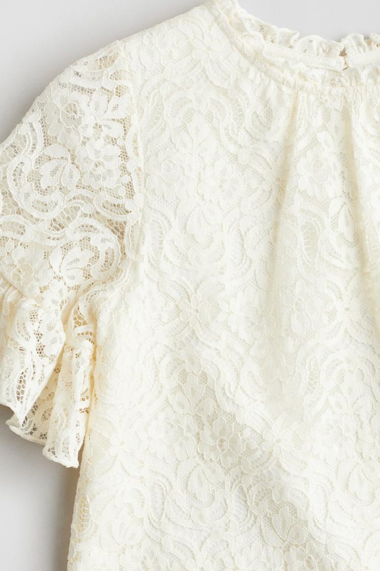 H&M Spitzenkleid mit Volantbesätzen Günstig kaufen