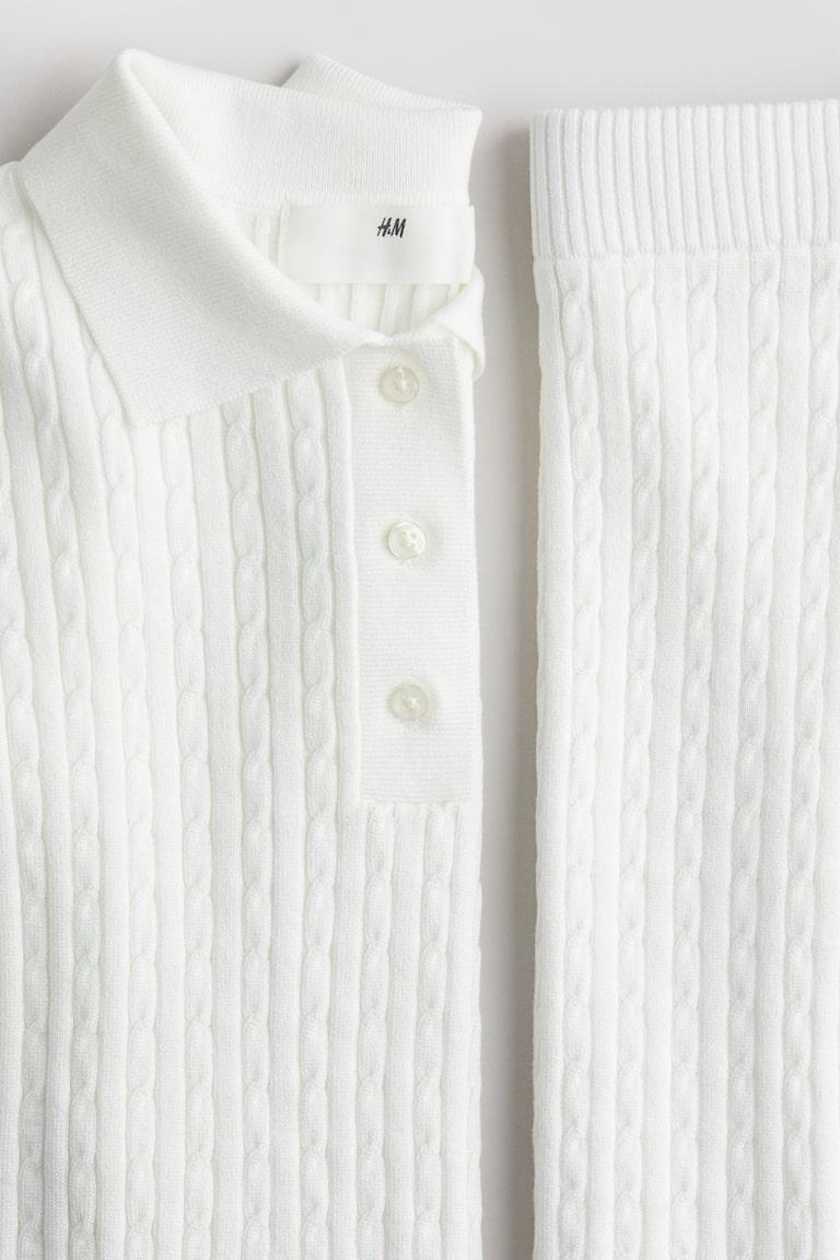 H&M 2-teiliges Set mit Zopfmuster Großer Ausverkauf
