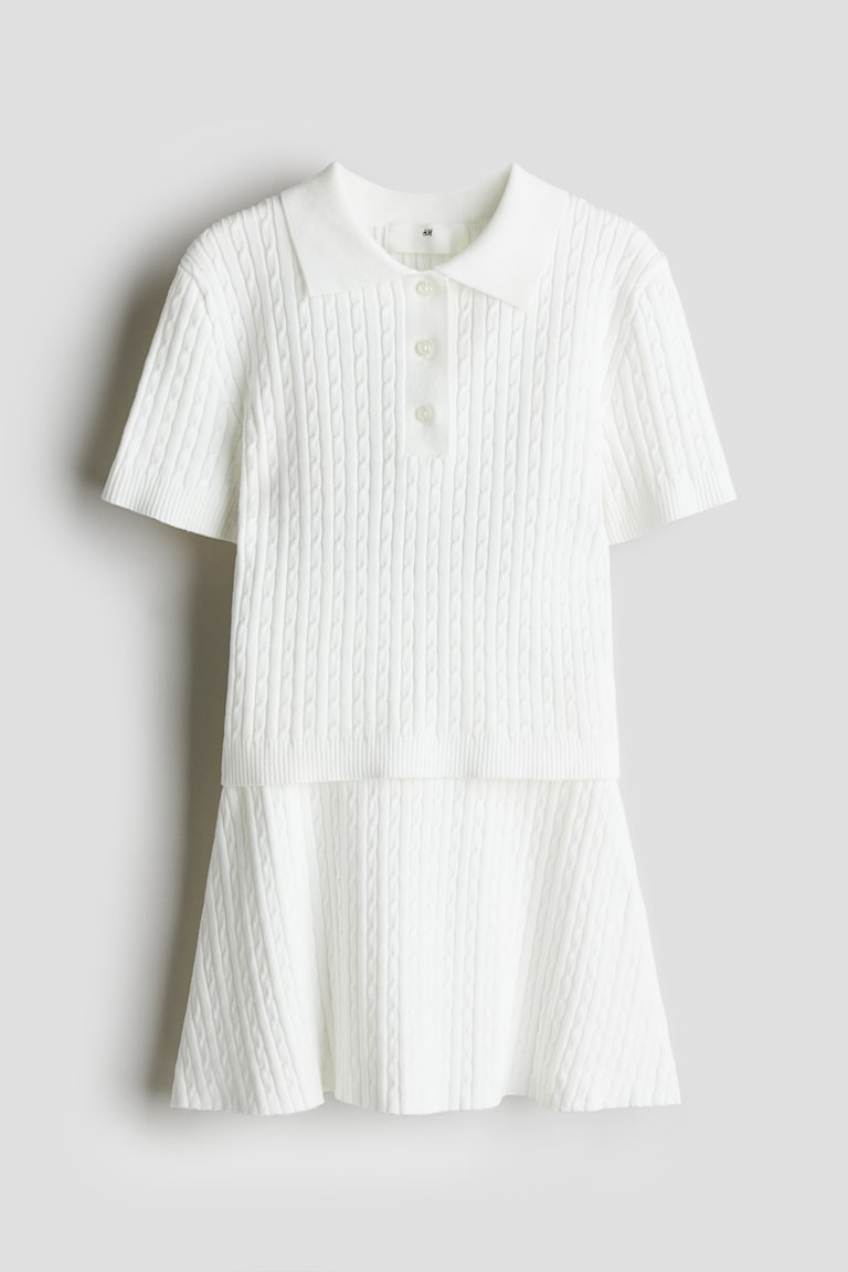 H&M 2-teiliges Set mit Zopfmuster Flash Sale