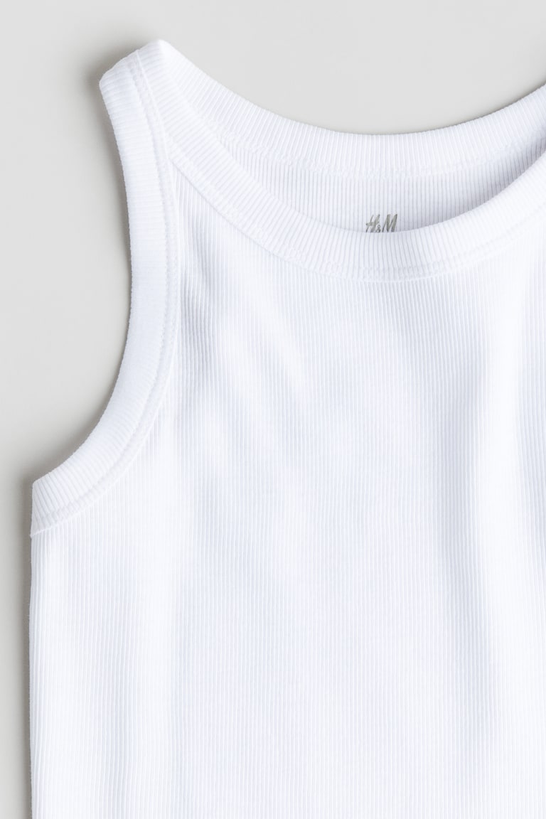 H&M Geripptes Baumwoll-Tanktop Zeitlich begrenztes Angebot