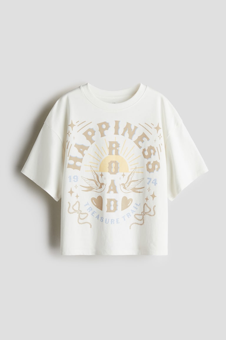 H&M Oversized Baumwoll-T-Shirt Räumungsverkauf