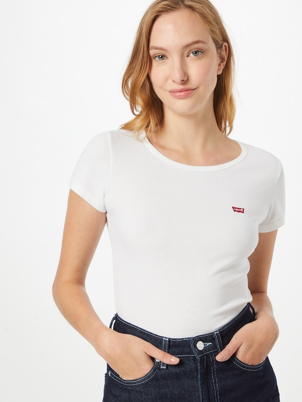 ﻿LEVI'S ® LEVI'S ® T-Shirt '2 Pack Crewneck Tee' in Graumeliert Weiß Vatertagsangebot