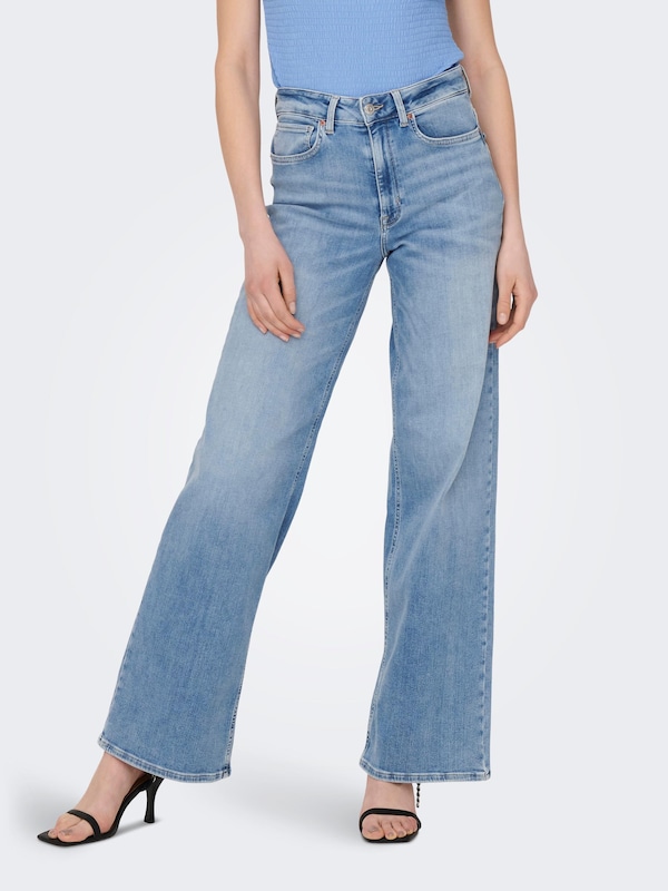 ONLY ONLY Wide Leg Jeans 'Madison' in Blue Denim Exklusive Angebote