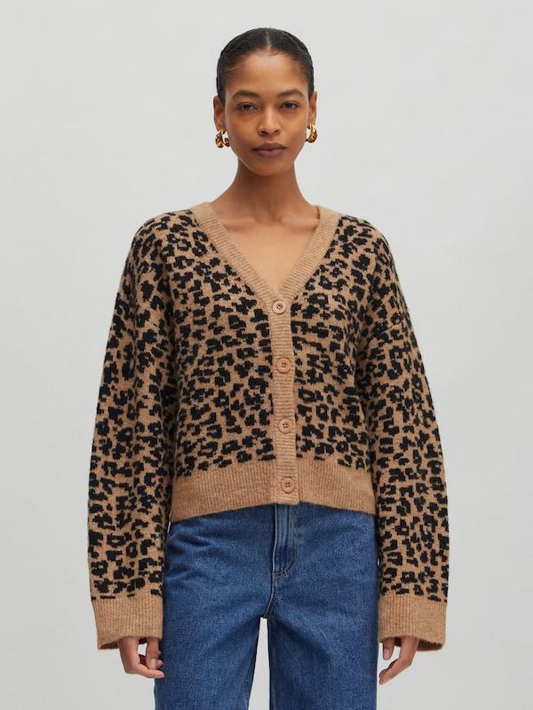 EDITED EDITED Strickjacke 'Leanne' in Beige Braun Saisonale Angebote