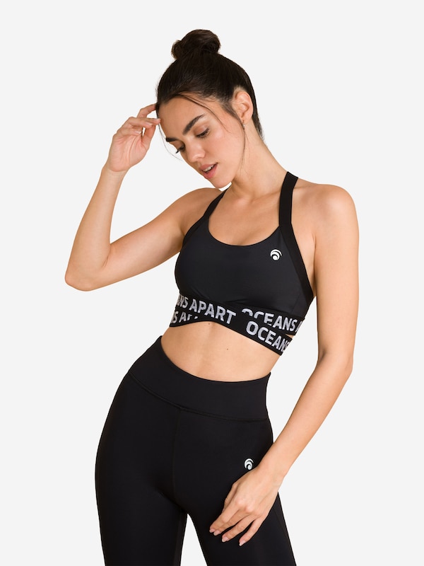 OCEANSAPART OCEANSAPART Bustier Sport-BH 'Beauty' in Schwarz Saisonschlussverkauf