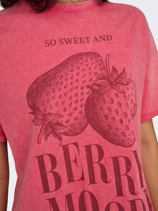 ONLY ONLY T-Shirt 'KINNA' in Kirschrot Rotmeliert Tägliche Deals
