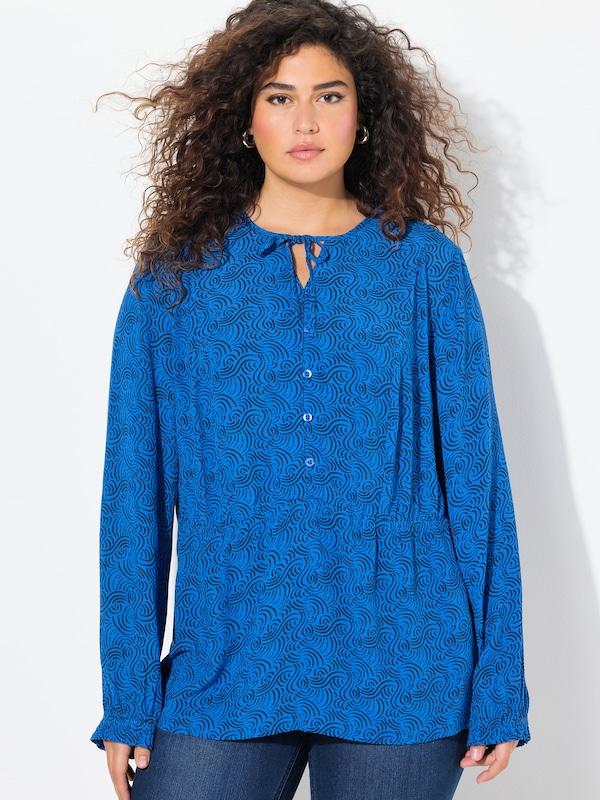 Ulla Popken Ulla Popken Bluse in Blau Marine Clearance-Verkauf
