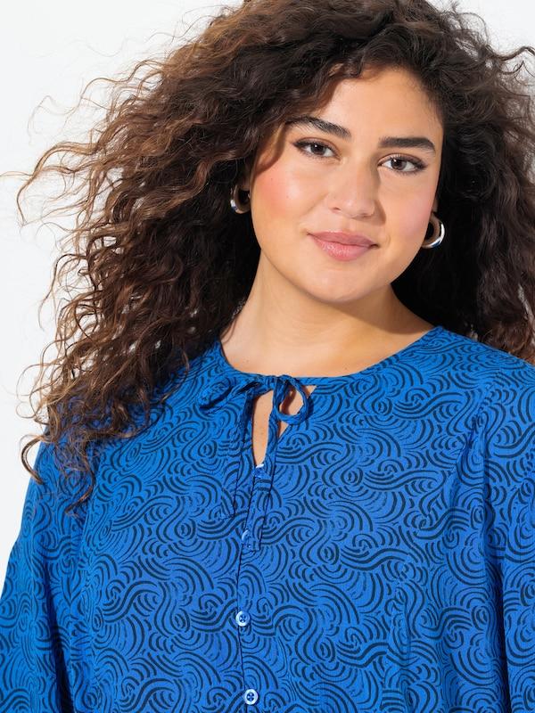 Ulla Popken Ulla Popken Bluse in Blau Marine Clearance-Verkauf