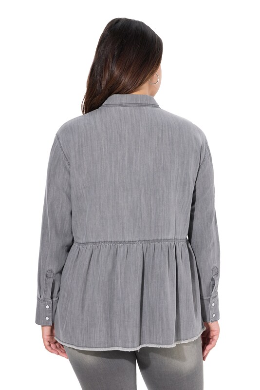 Ulla Popken Ulla Popken Bluse in Grey Denim Fabrikladen