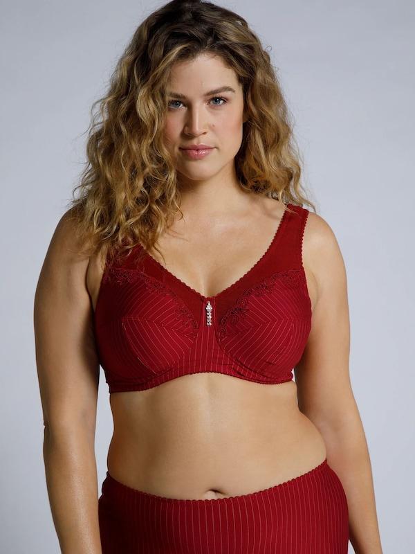 Ulla Popken Ulla Popken Minimizer BH 'Kelly' in Karminrot Angebote
