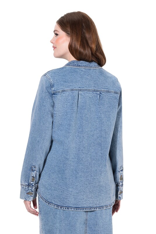 Ulla Popken Ulla Popken Jacke (GOTS) in Blue Denim Schlussverkauf
