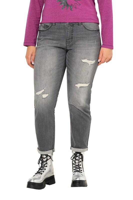 Ulla Popken Ulla Popken Wide Leg Jeans in Grau Blitzverkäufe