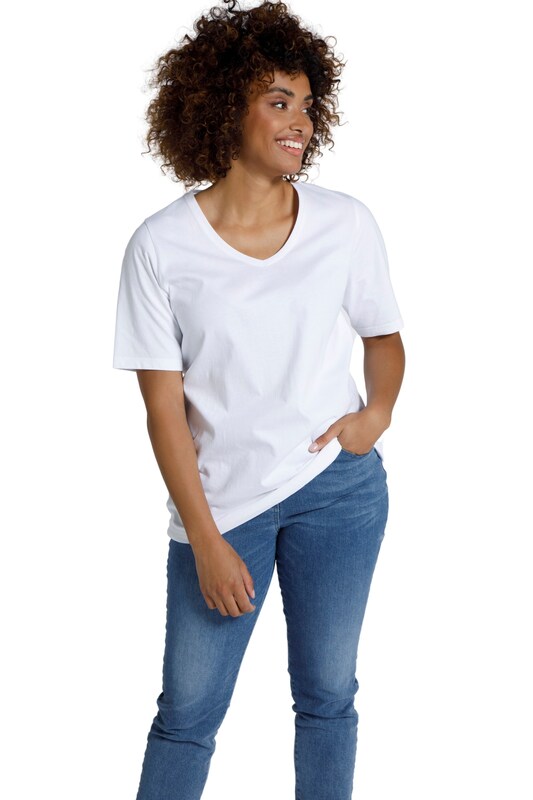 Ulla Popken Ulla Popken T-Shirt (GOTS) in Schwarz Kostenloser Versand