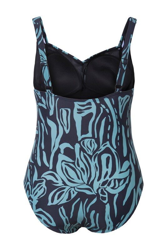 Ulla Popken Ulla Popken Bustier Badeanzug in Blau Fabrikpreis