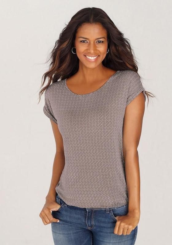 LASCANA LASCANA T-Shirts in Taupe Schwarz Exklusivangebot
