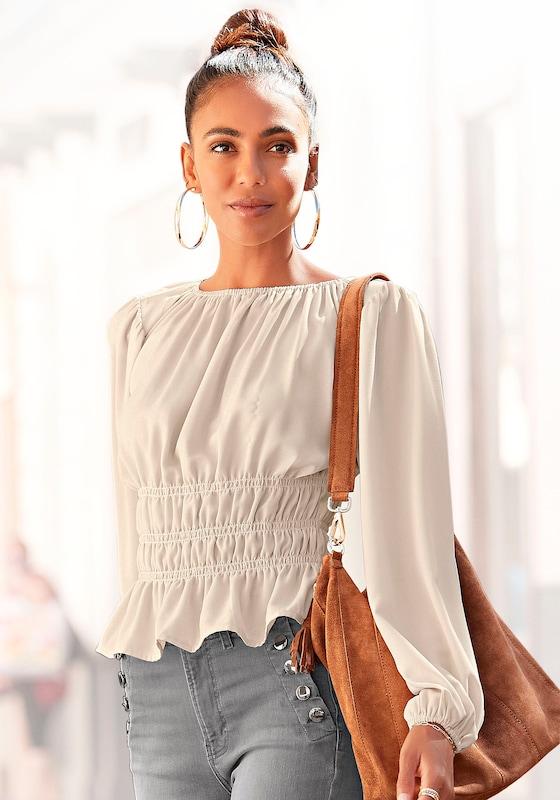 LASCANA LASCANA Bluse in Creme Vatertagsangebot