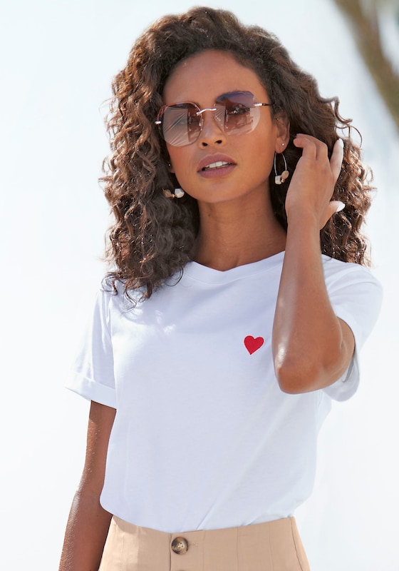 LASCANA LASCANA T-Shirt in Weiß Exklusive Angebote