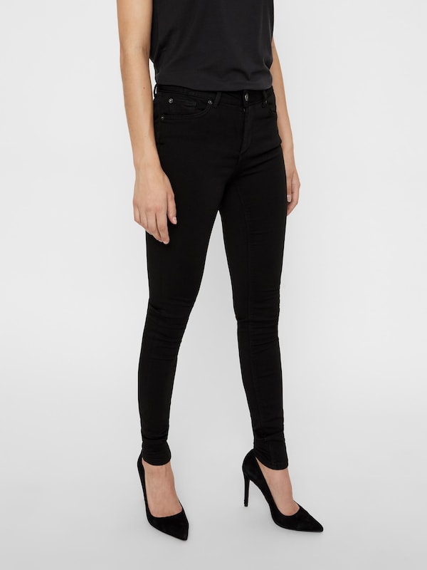 VERO MODA VERO MODA Skinny Jeans 'Lux' in Black Denim Sonderangebote